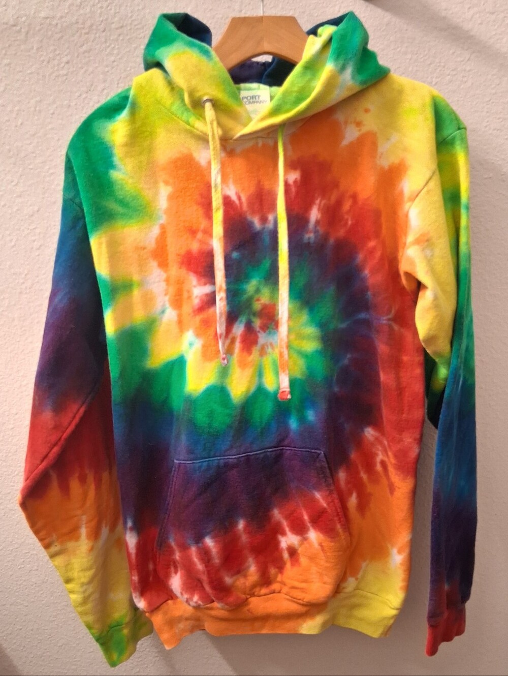 Unisex Tie Dyed Sweatshirt Hoodie Small